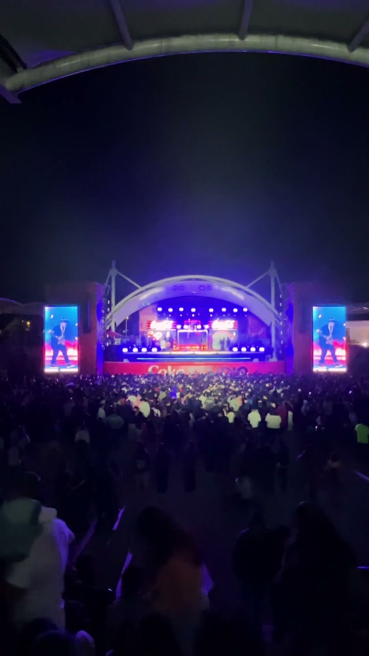 Live audience and stage at a Coke Studio activation